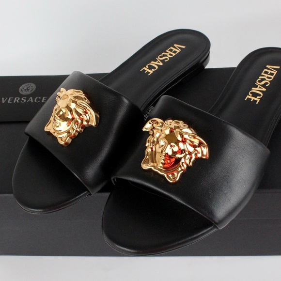 COPY - VERSACE MEDUSA LEATHER SLIDES - Picture 5 of 5